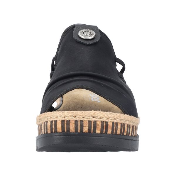 Rieker Women's sandals | Style V7972 Dress Sandal - Black | Free Delivery