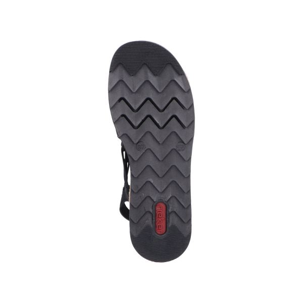 Rieker Women's sandals | Style V7972 Dress Sandal - Black | Free Delivery