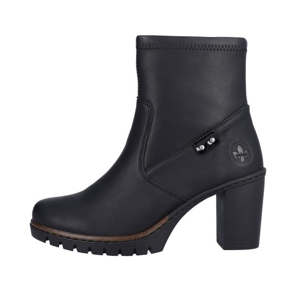 Rieker Synthetic Material Women's short boots| Y2558 Ankle Boots - Black | Free Delivery