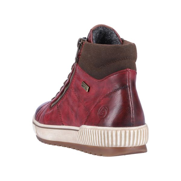 Remonte Synthetic Material Women's mid height boots| D0772-14 Mid-height Boots - Red Combination | Free Delivery