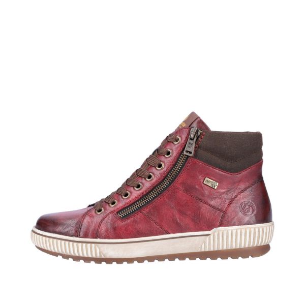 Remonte Synthetic Material Women's mid height boots| D0772-14 Mid-height Boots - Red Combination | Free Delivery