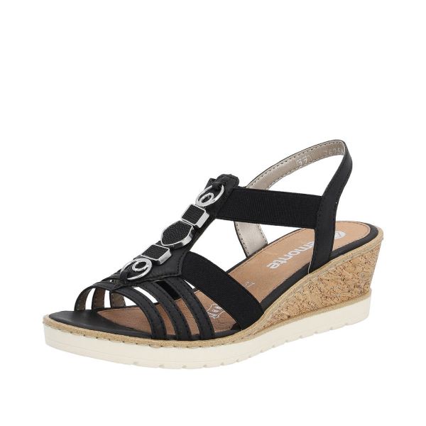 Remonte Women's sandals | Style R6264 Dress Sandal - Black | Free Delivery