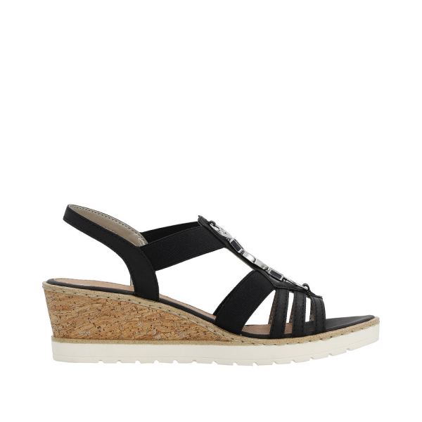 Remonte Women's sandals | Style R6264 Dress Sandal - Black | Free Delivery
