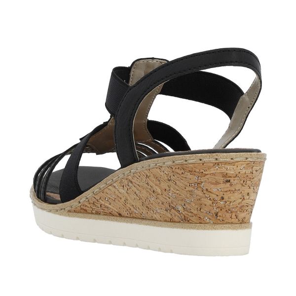 Remonte Women's sandals | Style R6264 Dress Sandal - Black | Free Delivery