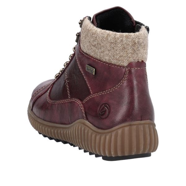 Remonte Leather Women's Mid Height Boots| R8276-01 Mid-height Boots - Red Combination | Free Delivery