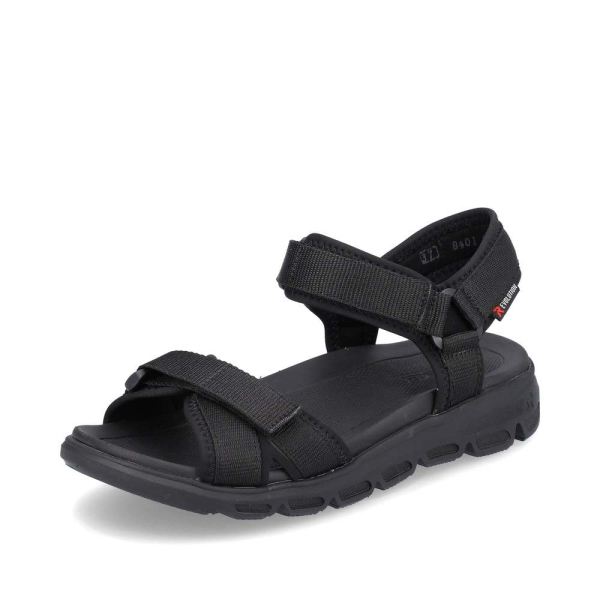 Rieker EVOLUTION Women's sandals | Style V8401 Athletic Trekking - Black | Free Delivery