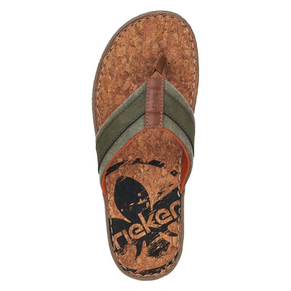 Rieker Men's sandals | Style 21095 Casual Flip Flop - Green | Free Delivery
