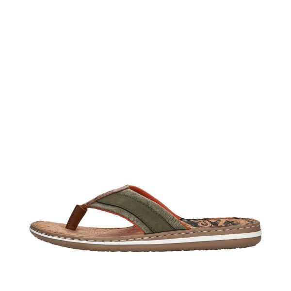 Rieker Men's sandals | Style 21095 Casual Flip Flop - Green | Free Delivery