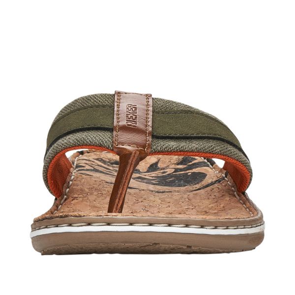 Rieker Men's sandals | Style 21095 Casual Flip Flop - Green | Free Delivery