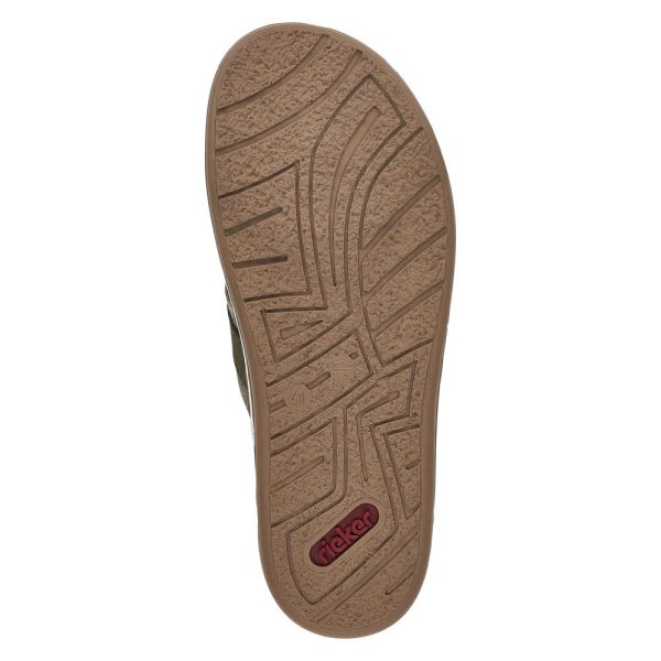 Rieker Men's sandals | Style 21095 Casual Flip Flop - Green | Free Delivery