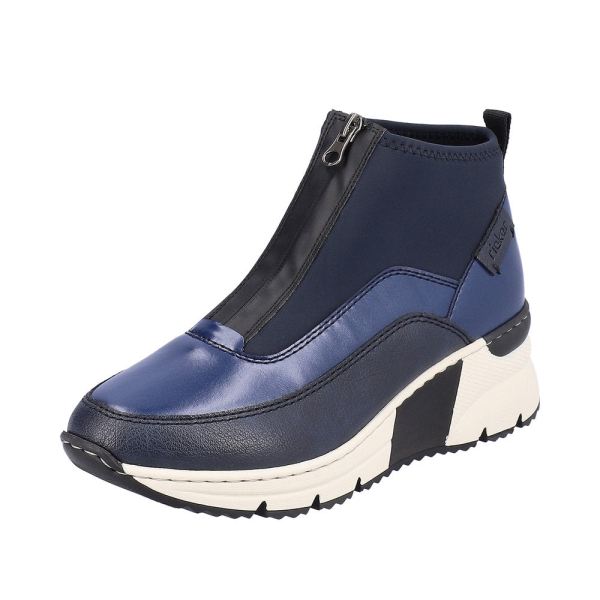 Rieker Synthetic Material Women's short boots | N6352 Ankle Boots - Beige Combination | Free Delivery