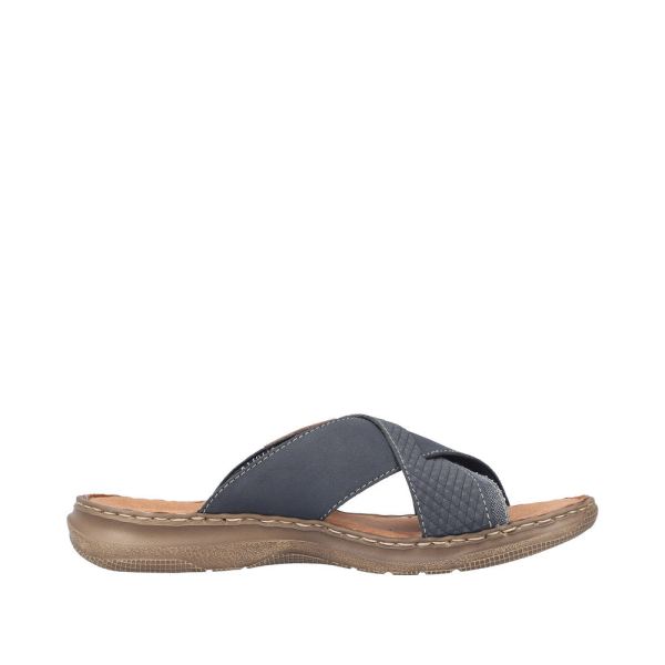 Rieker Men's sandals | Style 21491 Casual Mule - Blue | Free Delivery