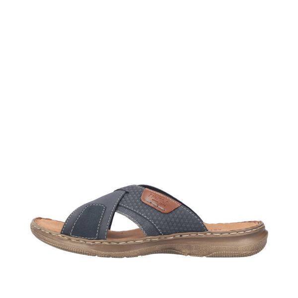 Rieker Men's sandals | Style 21491 Casual Mule - Blue | Free Delivery