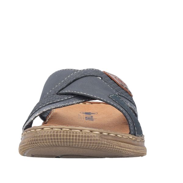 Rieker Men's sandals | Style 21491 Casual Mule - Blue | Free Delivery