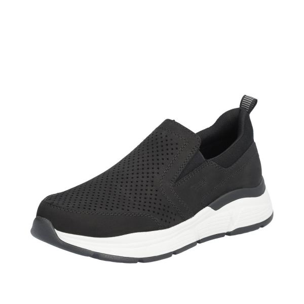 Rieker Men's shoes | Style B5062 Casual Slip-on - Black | Free Delivery