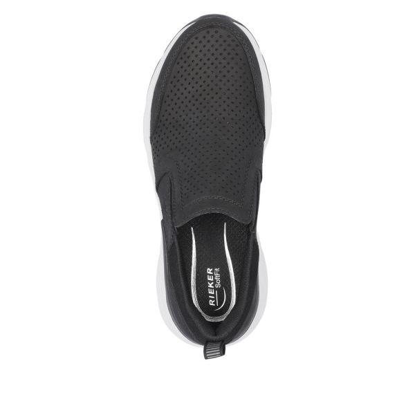 Rieker Men's shoes | Style B5062 Casual Slip-on - Black | Free Delivery