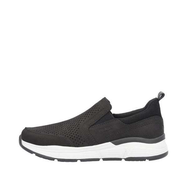 Rieker Men's shoes | Style B5062 Casual Slip-on - Black | Free Delivery