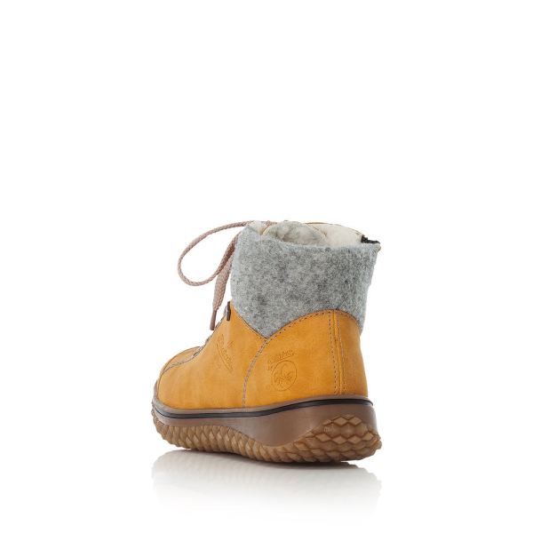 Rieker Synthetic Material Women's short boots| Z4243-01 Ankle Boots - Yellow Combination | Free Delivery