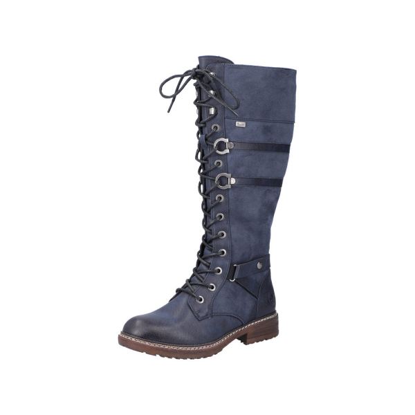 Rieker Synthetic Material Women's' Tall Boots| 94732-14 Tall Boots - Blue | Free Delivery