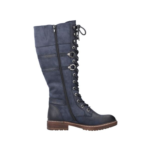Rieker Synthetic Material Women's' Tall Boots| 94732-14 Tall Boots - Blue | Free Delivery