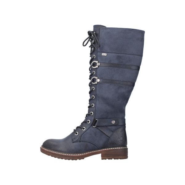 Rieker Synthetic Material Women's' Tall Boots| 94732-14 Tall Boots - Blue | Free Delivery