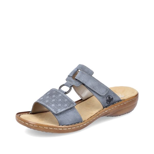 Rieker Women's sandals | Style 60885 Casual Mule - Blue | Free Delivery