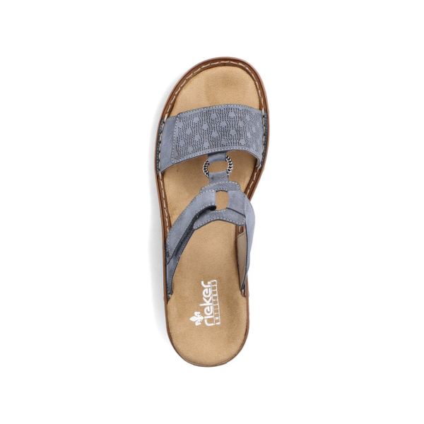 Rieker Women's sandals | Style 60885 Casual Mule - Blue | Free Delivery