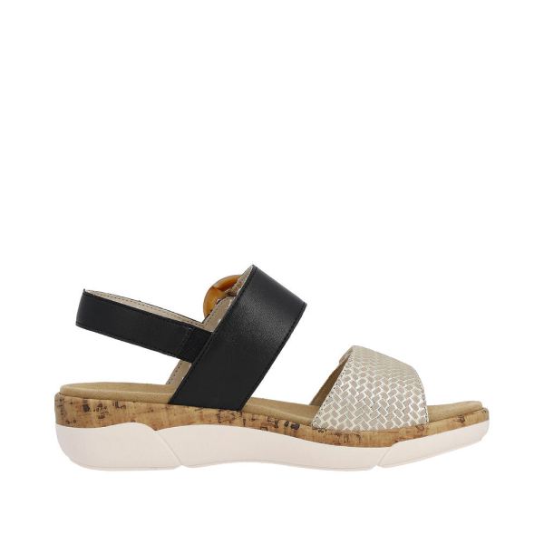 Remonte Women's sandals | Style R6853 Casual Sandal - Black Combination | Free Delivery