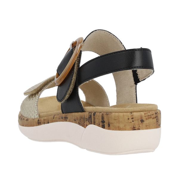Remonte Women's sandals | Style R6853 Casual Sandal - Black Combination | Free Delivery