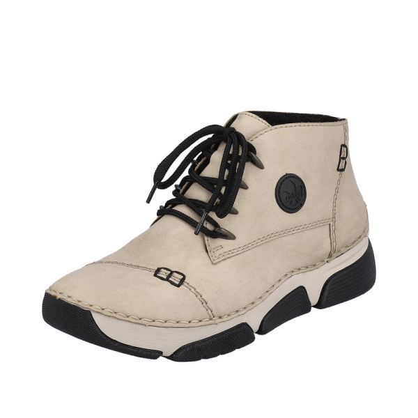 Rieker Synthetic Material Women's short boots| 45902 Ankle Boots - Beige | Free Delivery