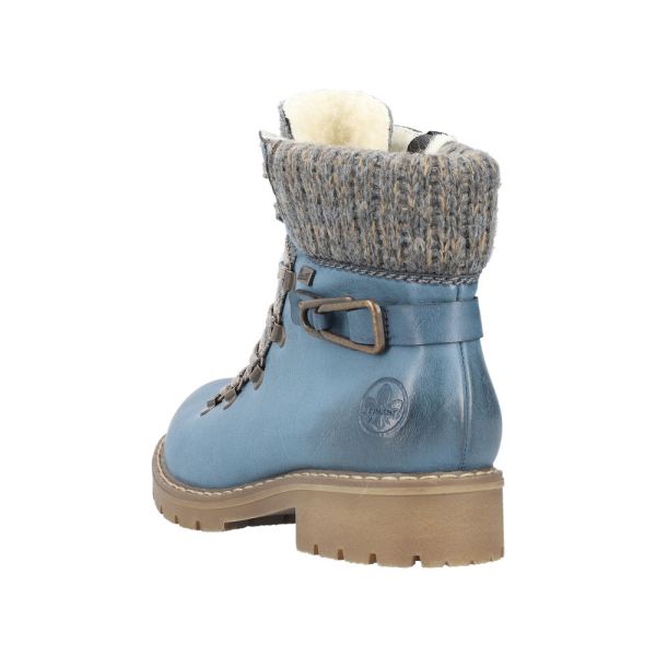 Rieker Synthetic Material Women's short boots | Y9131 Ankle Boots - Blue | Free Delivery