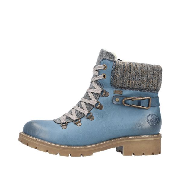 Rieker Synthetic Material Women's short boots | Y9131 Ankle Boots - Blue | Free Delivery