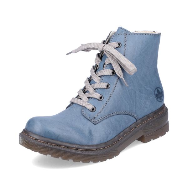 Rieker Synthetic leather Women's short boots | 78240 Ankle Boots - Blue | Free Delivery