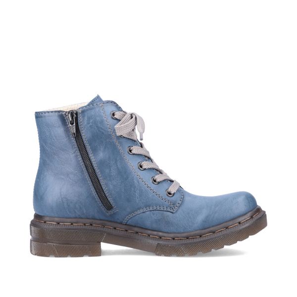 Rieker Synthetic leather Women's short boots | 78240 Ankle Boots - Blue | Free Delivery