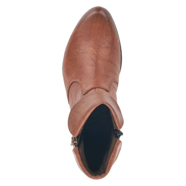 Rieker Leather Women's short boots| Y07A8 Ankle Boots - Brown | Free Delivery