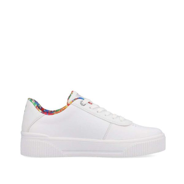 Rieker EVOLUTION Women's shoes | Style W0702 Athletic Lace-up - White | Free Delivery