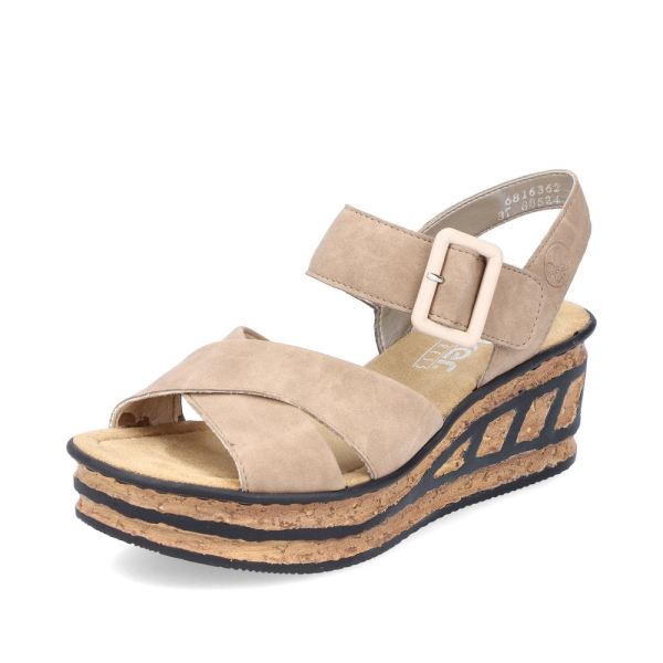 Rieker Women's sandals | Style 68163 Dress Sandal - Beige | Free Delivery