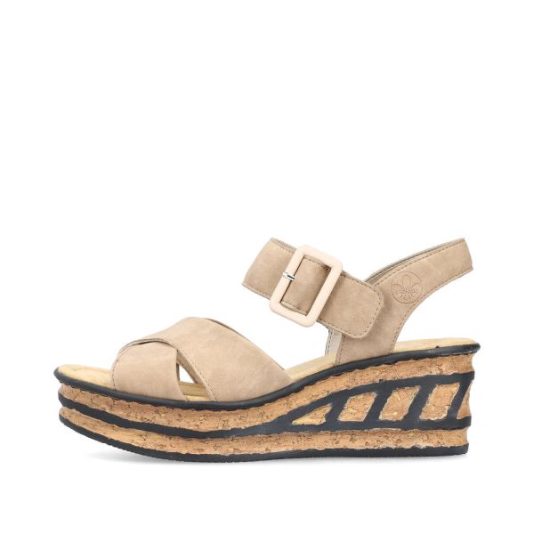 Rieker Women's sandals | Style 68163 Dress Sandal - Beige | Free Delivery