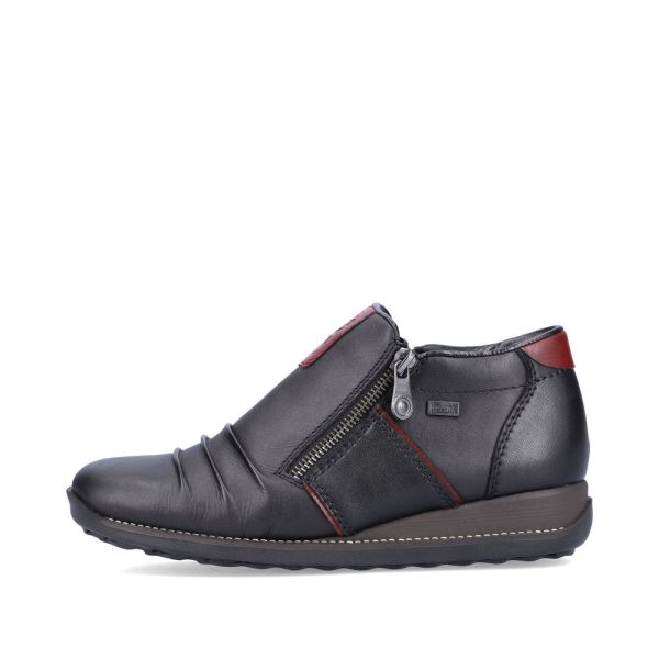 Rieker Leather Women's short boots| 44266 Ankle Boots - Black | Free Delivery