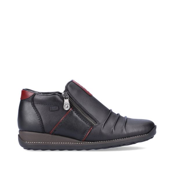 Rieker Leather Women's short boots| 44266 Ankle Boots - Black | Free Delivery