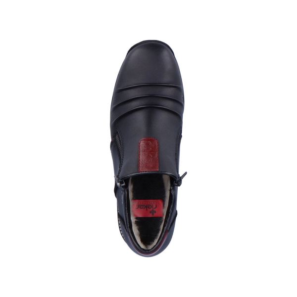 Rieker Leather Women's short boots| 44266 Ankle Boots - Black | Free Delivery