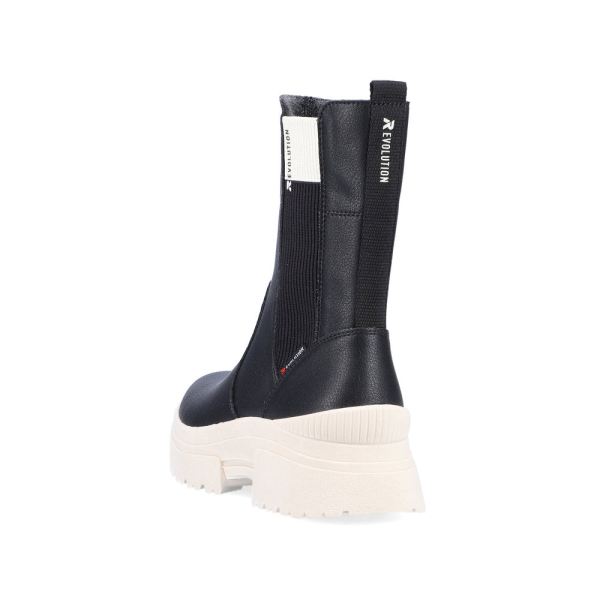 Rieker EVOLUTION Leather Women's mid height boots| W0380 Mid-height Boots - Black | Free Delivery
