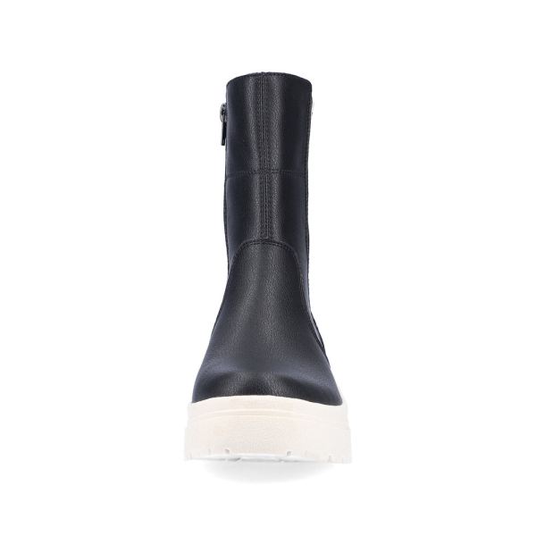 Rieker EVOLUTION Leather Women's mid height boots| W0380 Mid-height Boots - Black | Free Delivery