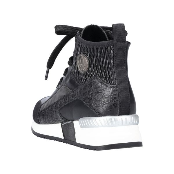 Rieker Synthetic Material Women's short boots| N7640 Ankle Boots - Black Combination | Free Delivery