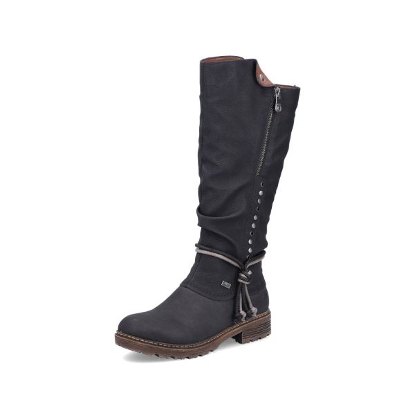 Rieker Synthetic leather Women's Tall Boots| Z4759 Tall Boots - Black | Free Delivery