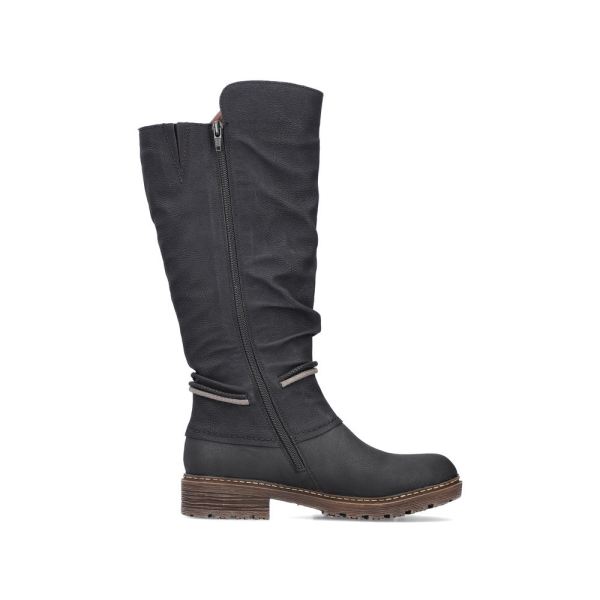 Rieker Synthetic leather Women's Tall Boots| Z4759 Tall Boots - Black | Free Delivery