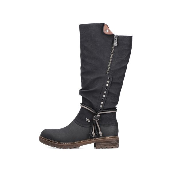 Rieker Synthetic leather Women's Tall Boots| Z4759 Tall Boots - Black | Free Delivery