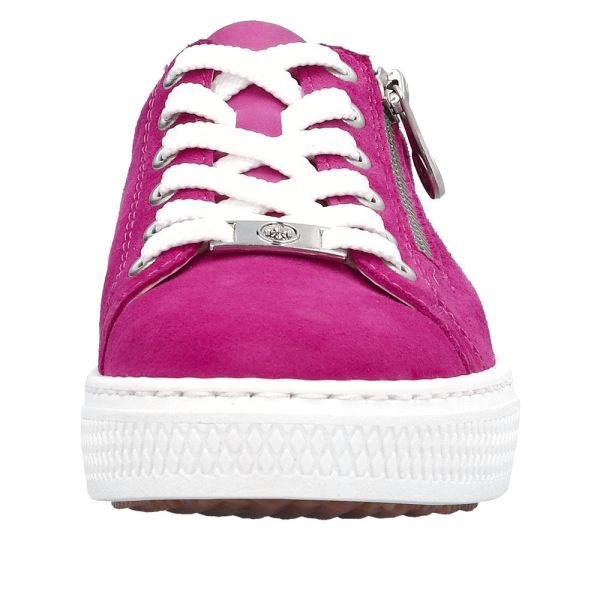 Rieker Women's shoes | Style L59L1 Athletic Lace-up with zip - Pink | Free Delivery