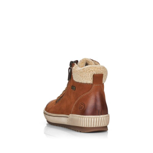 Remonte Suede leather Women's mid height boots | D0770-02 Ankle Boots - Brown Combination | Free Delivery