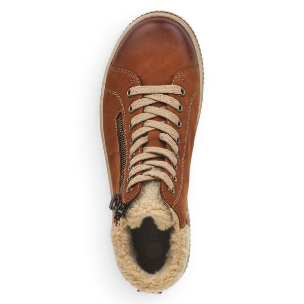 Remonte Suede leather Women's mid height boots | D0770-02 Ankle Boots - Brown Combination | Free Delivery